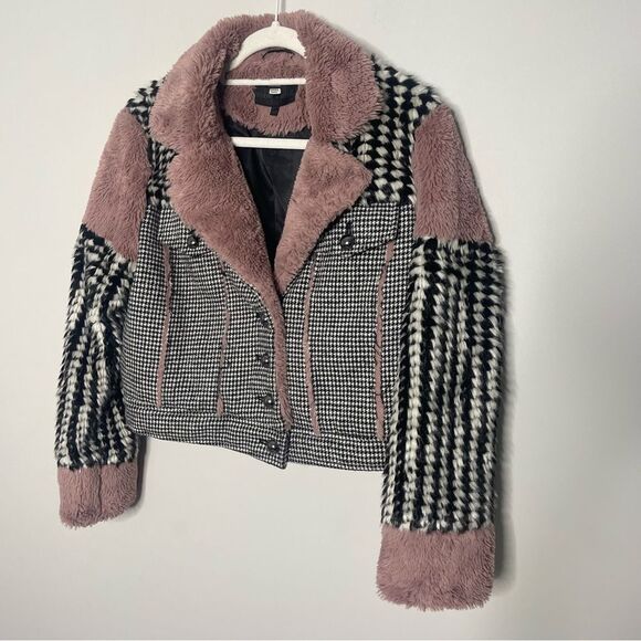 Kendall & Kylie Mix media faux fur jacket XS - Picture 7 of 12